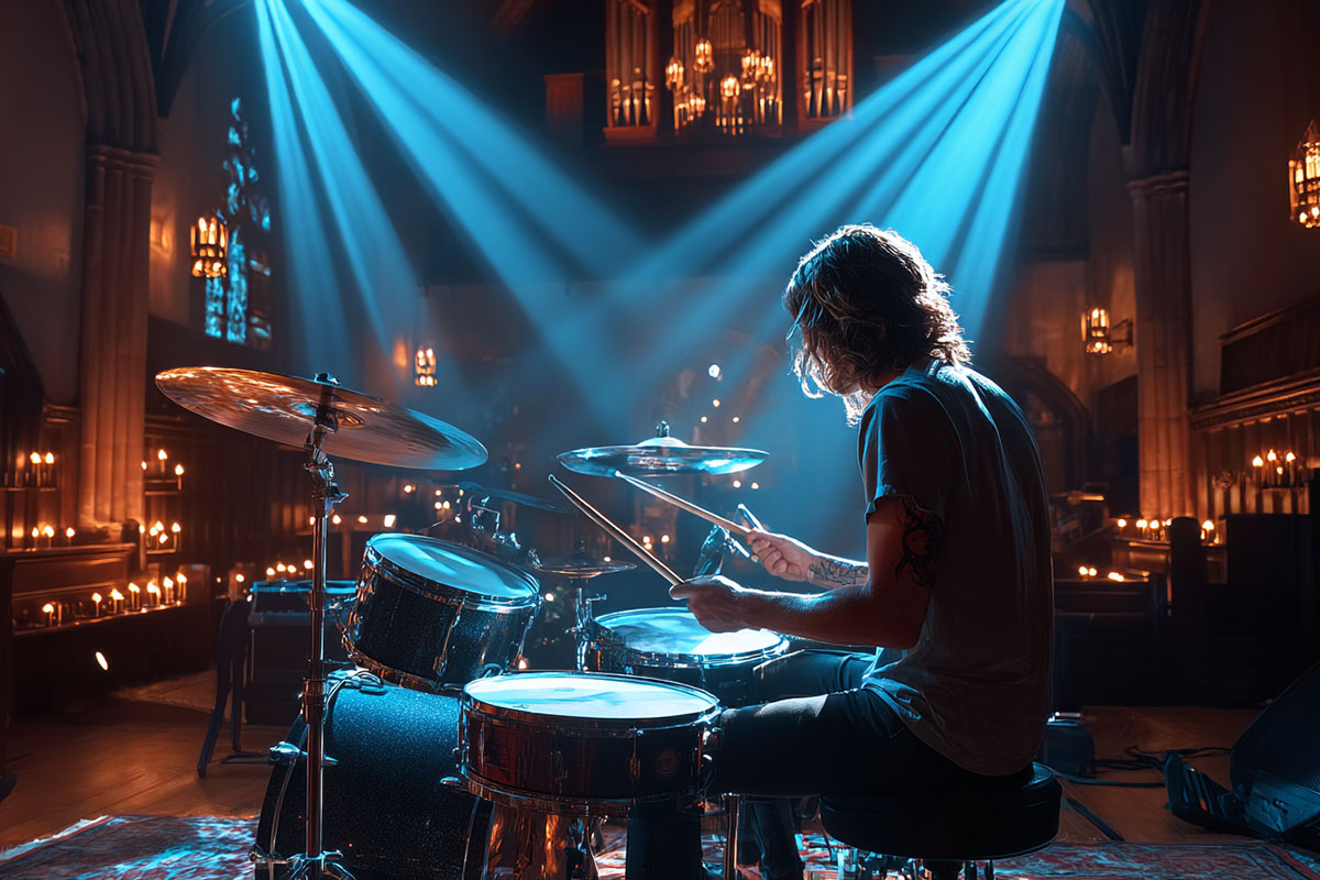 The drummer during a set