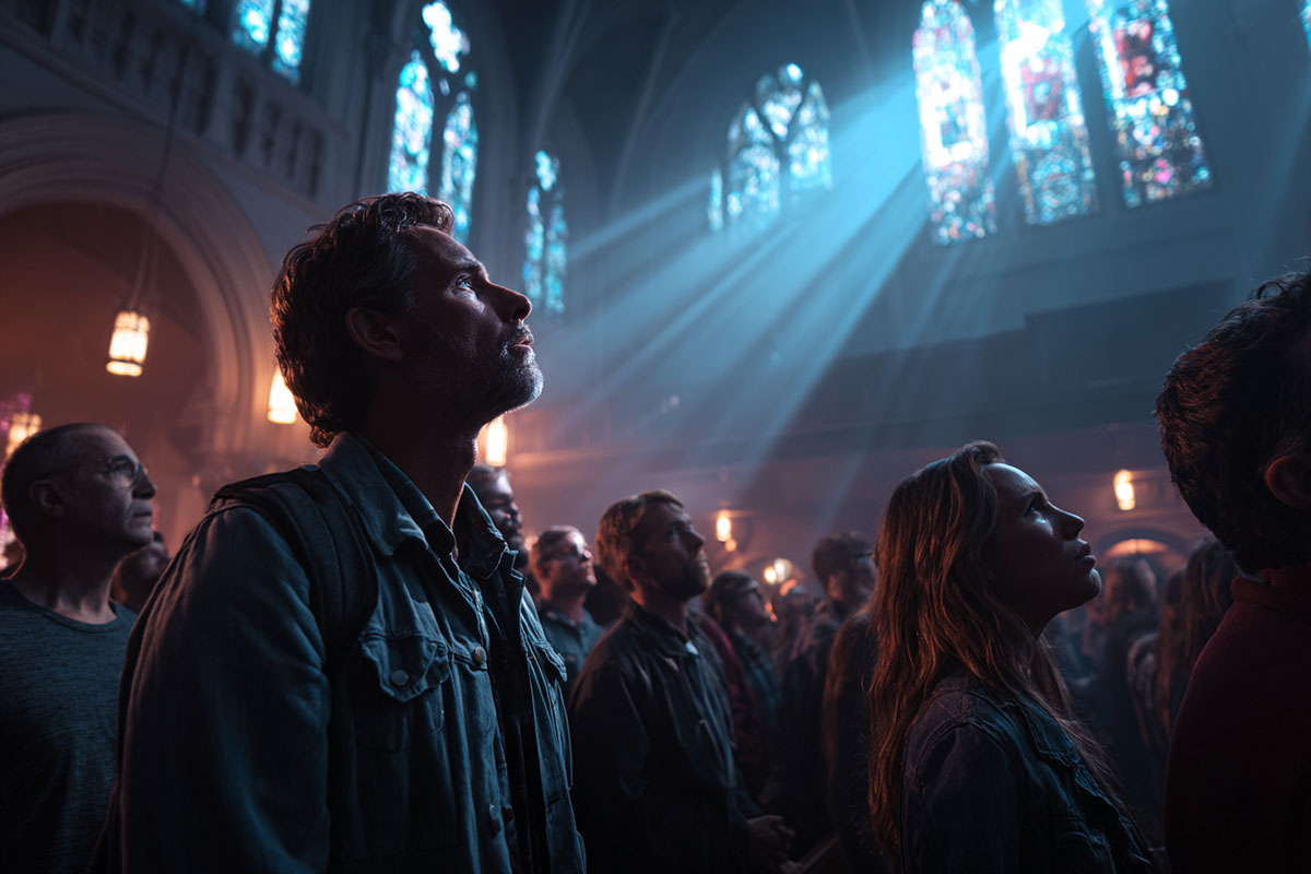 The crowd enjoying the music